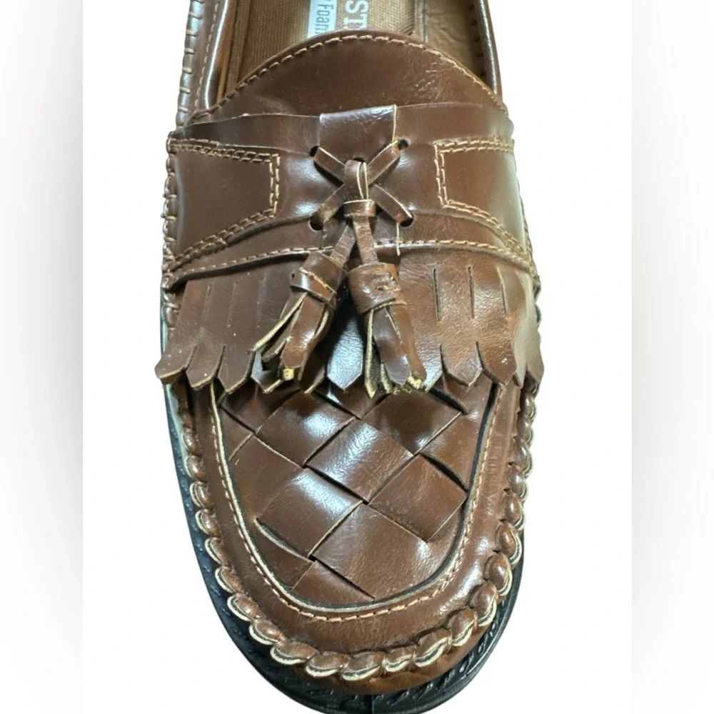 Deer Stags Herman Brown Tassel Kiltie Woven Loafers Memory Foam Men’s Size 13M